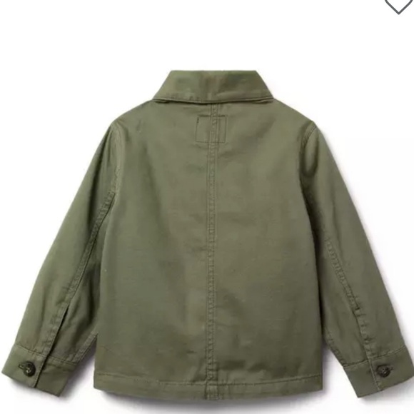 Janie and Jack Olive Green Jean Jacket size 3 - 4 unisex - Picture 2 of 6